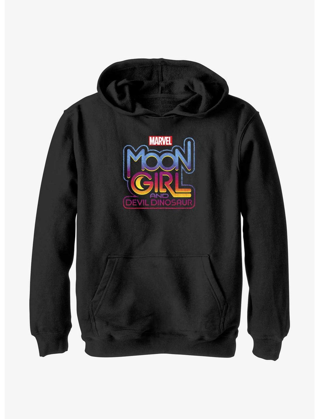 Marvel Moon Girl And Devil Dinosaur Moon Girl Logo Youth Hoodie, BLACK, hi-res
