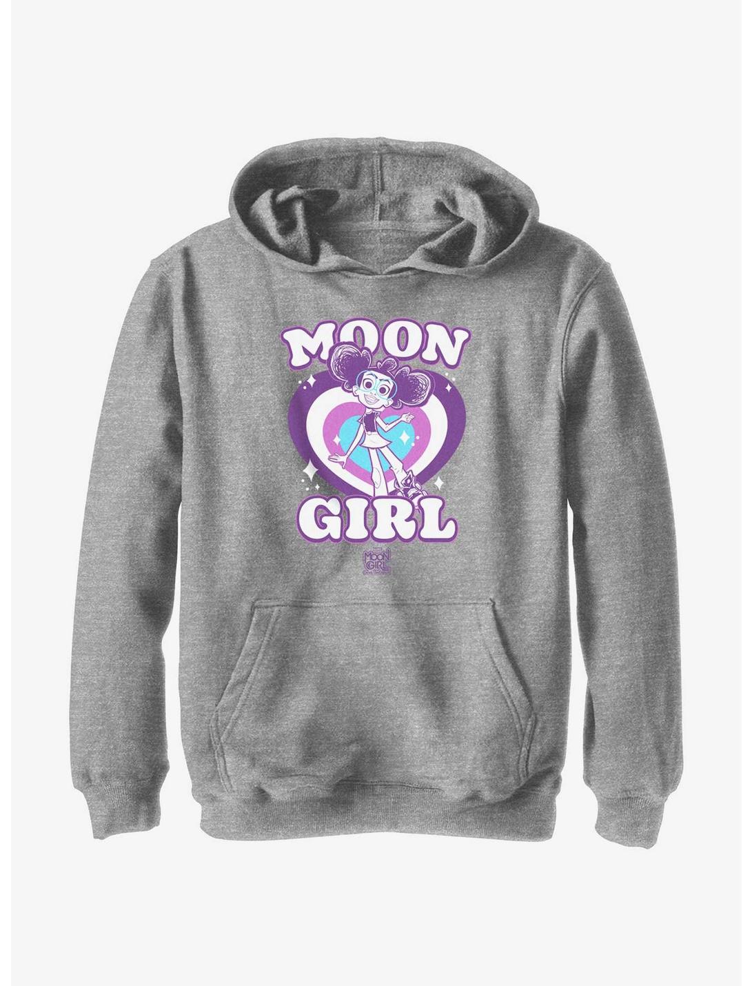 Marvel Moon Girl And Devil Dinosaur Retro Hearts Youth Hoodie, ATH HTR, hi-res