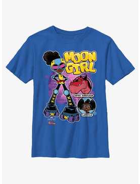 Marvel Moon Girl And Devil Dinosaur Rollerskate Youth T-Shirt, , hi-res