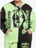 Rob Zombie Living Dead Girl Neon Green & Black Split Girls Hoodie Plus Size, MULTI, hi-res