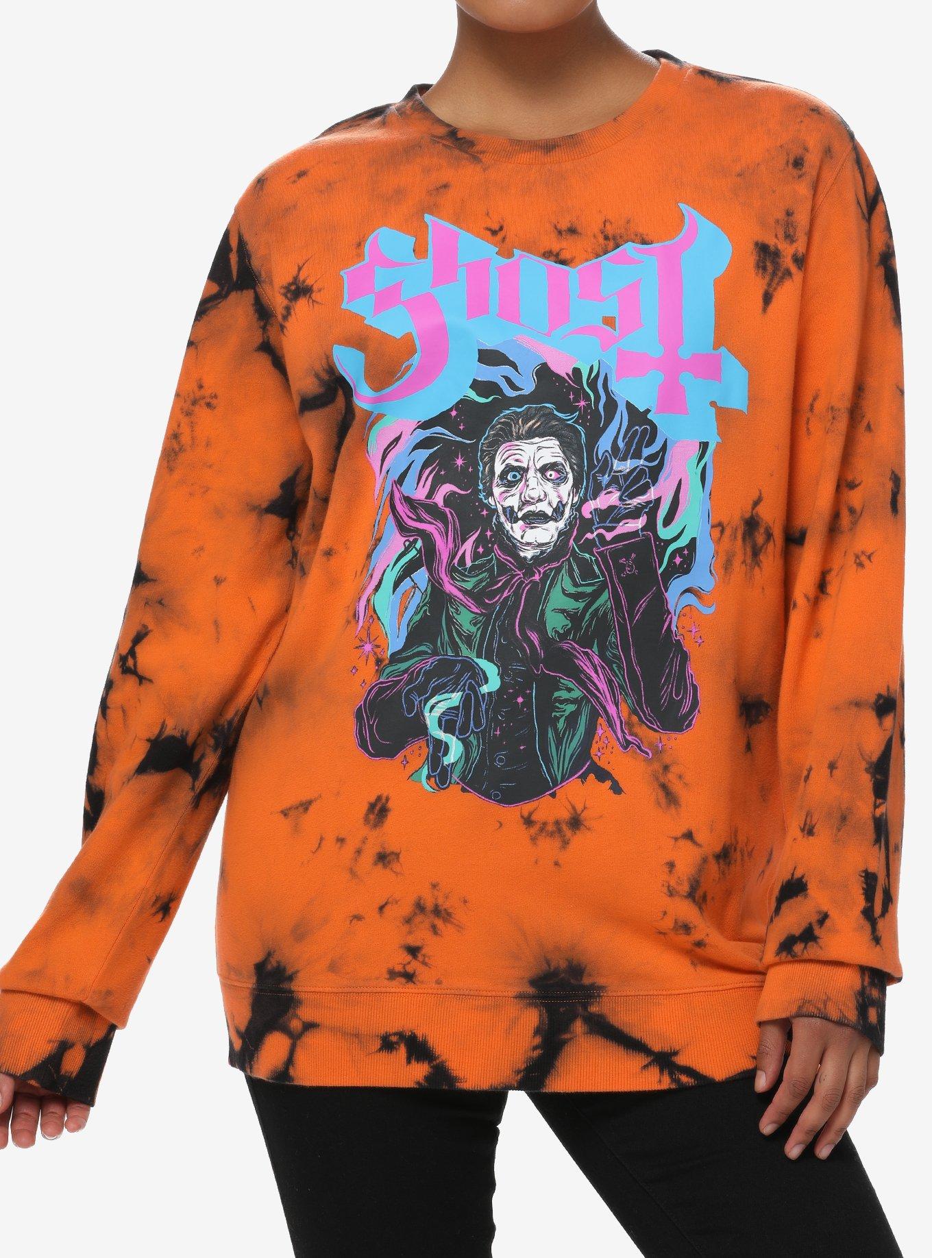 Orange tie dye discount sweatshirt