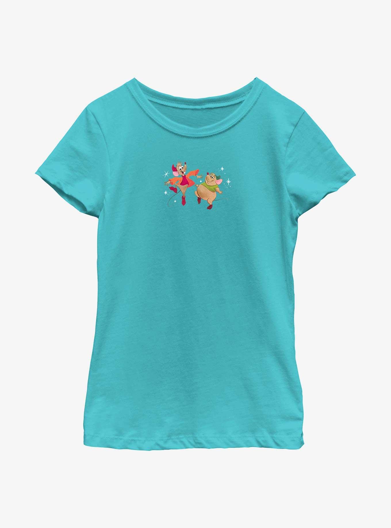 Disney Cinderella Jaq And Gus Dancing Youth Girls T-Shirt, TAHI BLUE, hi-res