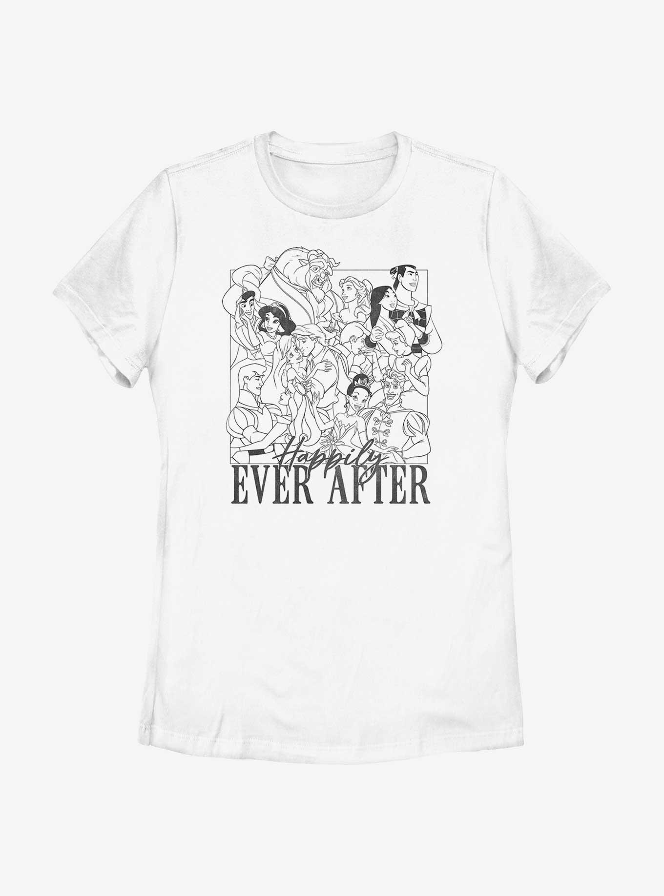 Disney Princesses Happily Ever After Group Womens T-Shirt, , hi-res