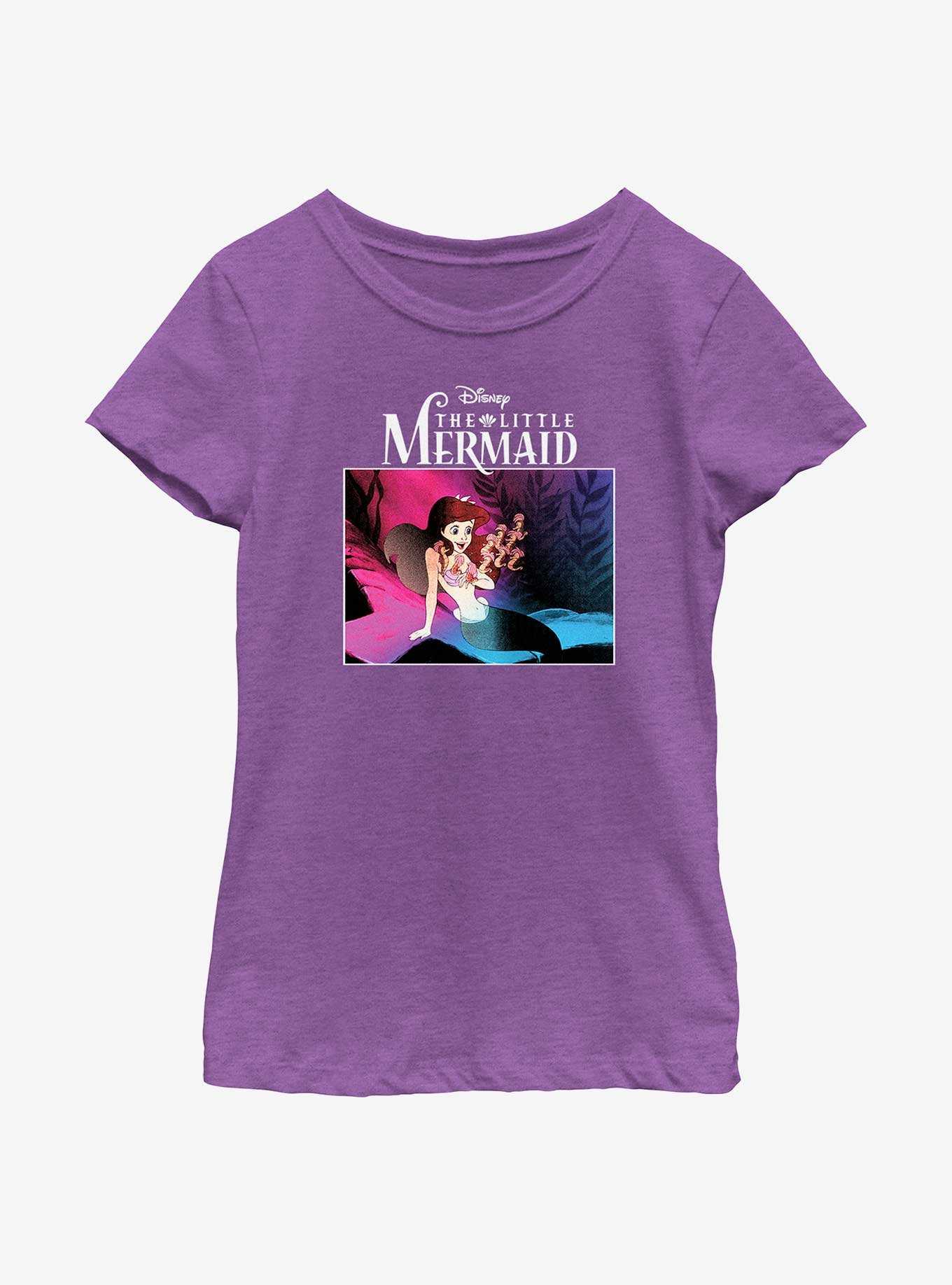 Disney The Little Mermaid Neon Ariel Youth Girls T-Shirt, , hi-res