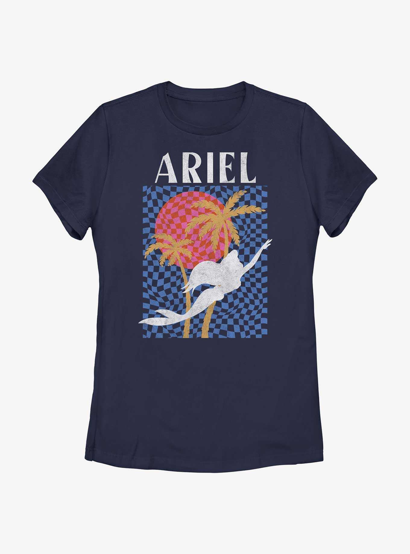 Disney The Little Mermaid Ariel Surf Style Silhouette Womens T-Shirt, , hi-res