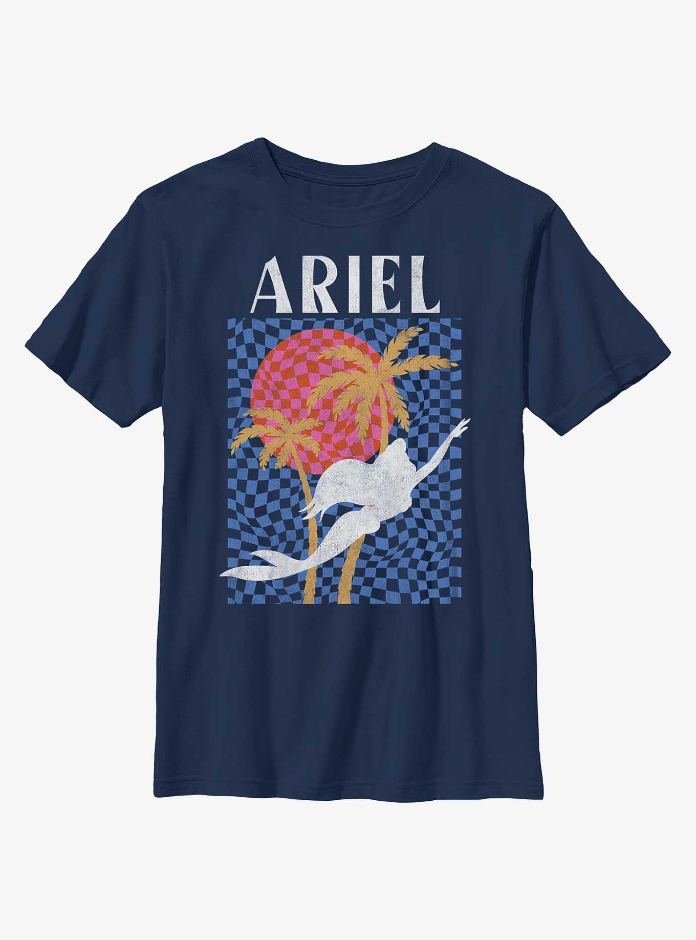 Disney The Little Mermaid Ariel Surf Style Silhouette Youth T-Shirt, , hi-res