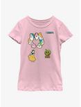 Disney Snow White And The Seven Dwarfs Classic Icons Youth Girls T-Shirt, PINK, hi-res