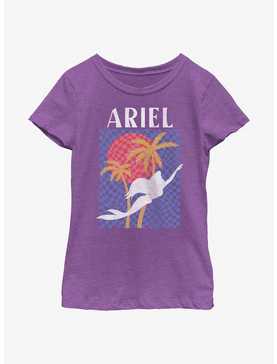 Disney The Little Mermaid Ariel Surf Style Silhouette Youth Girls T-Shirt, , hi-res