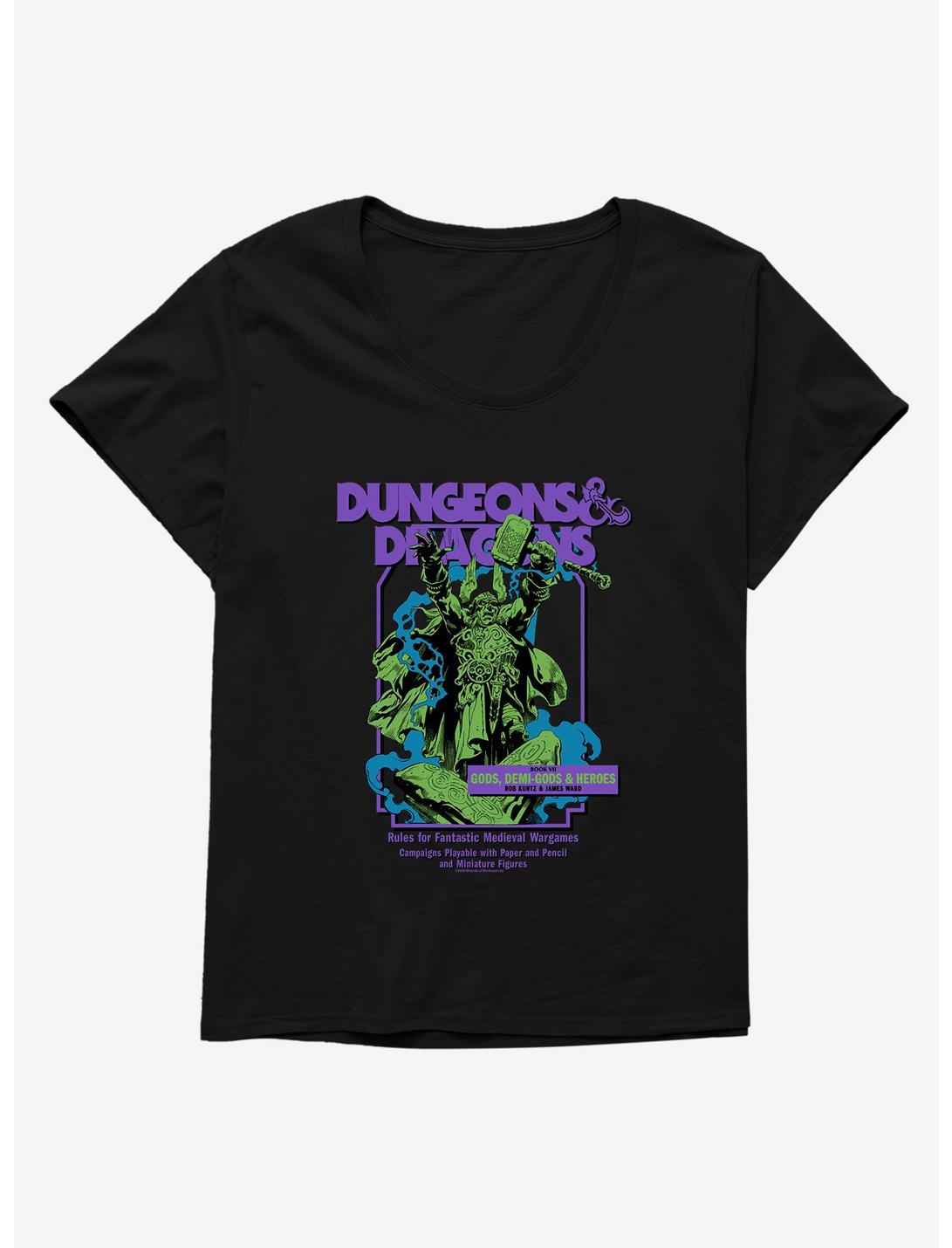 Dungeons & Dragons Book VII Gods, Demi-Gods & Heroes Womens T-Shirt Plus Size, BLACK, hi-res