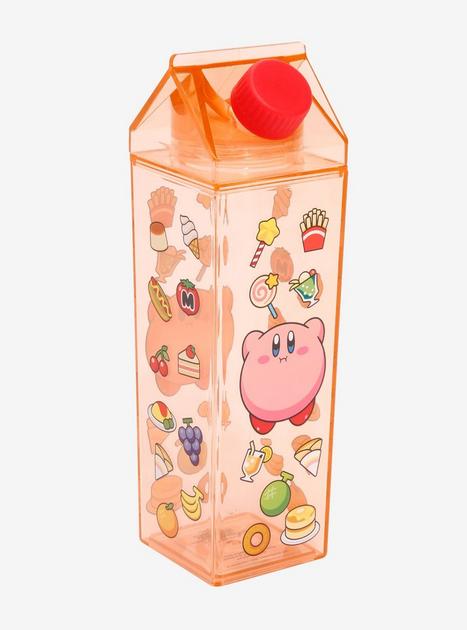 Boxlunch Nintendo Kirby Food Allover Print Milk Carton Water Bottle