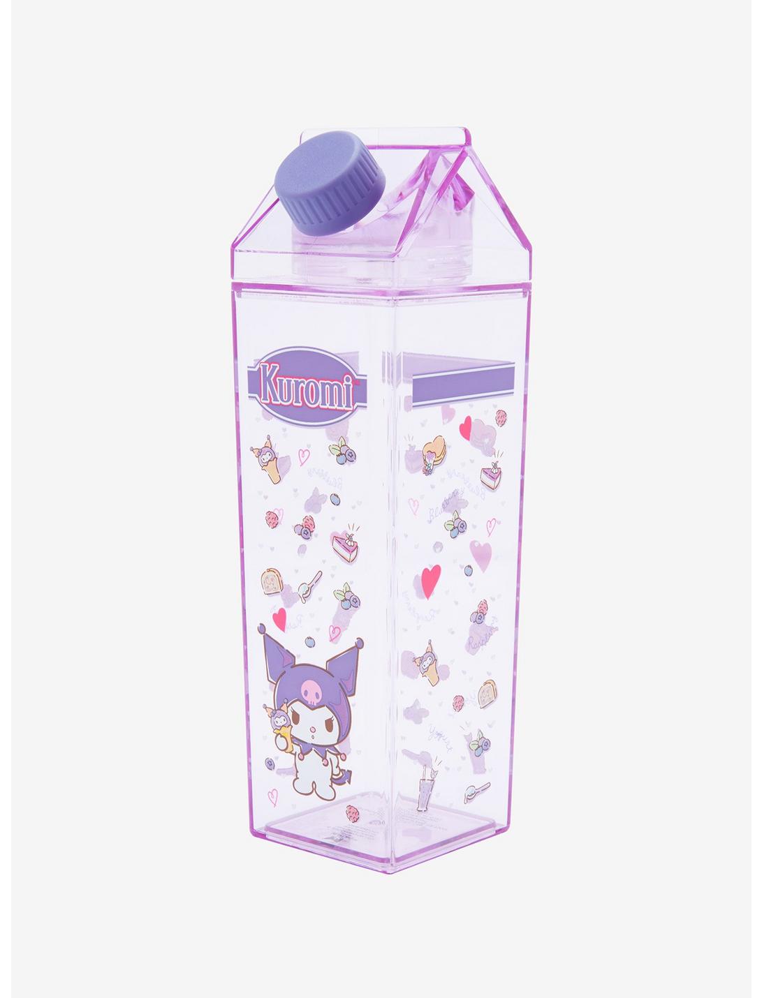 Kuromi Sweets Purple Milk Carton Water Bottle, , hi-res