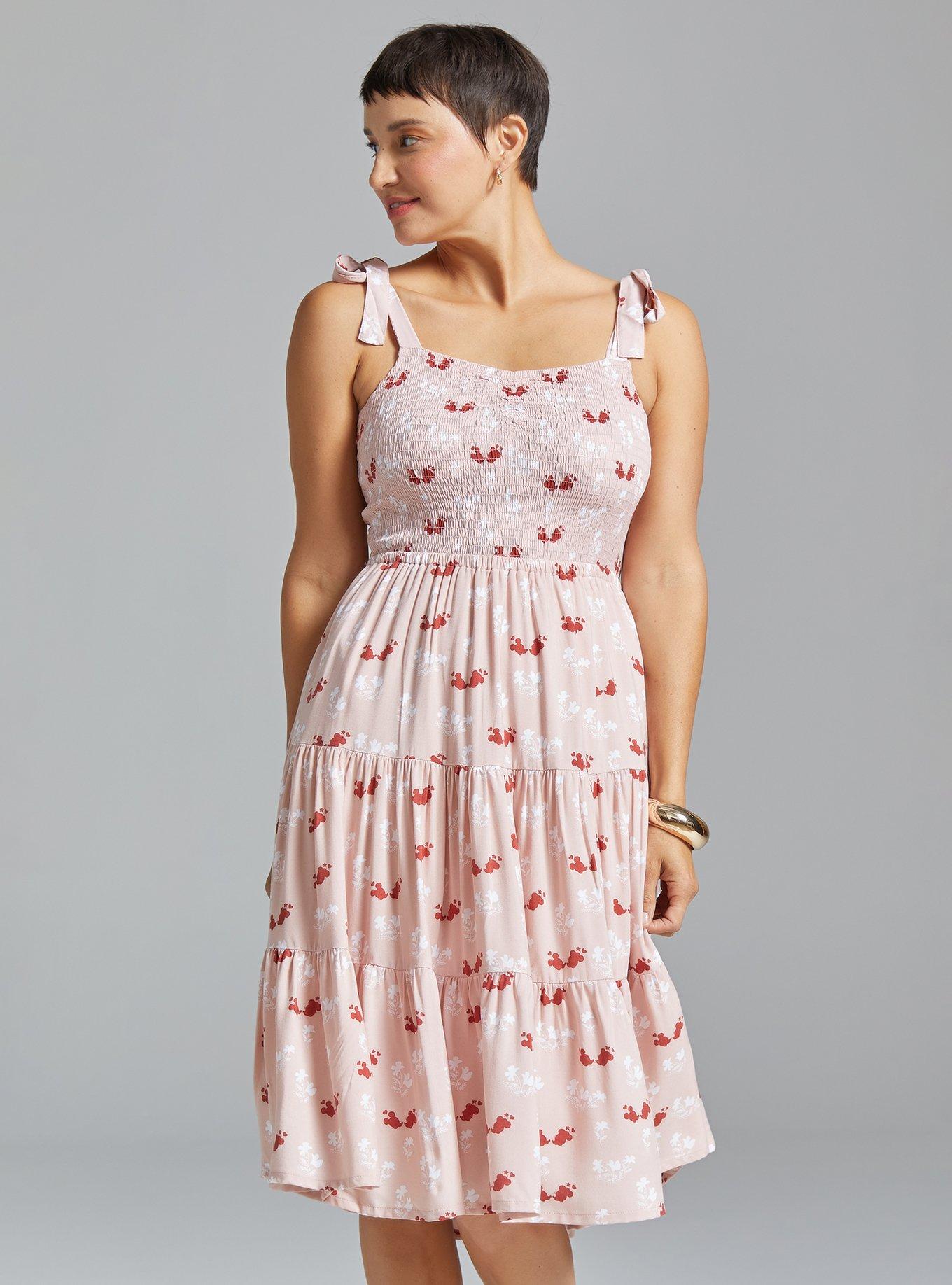 Disney Minnie Mouse Floral Allover Print Tank Dress - BoxLunch Exclusive, LIGHT PINK, hi-res