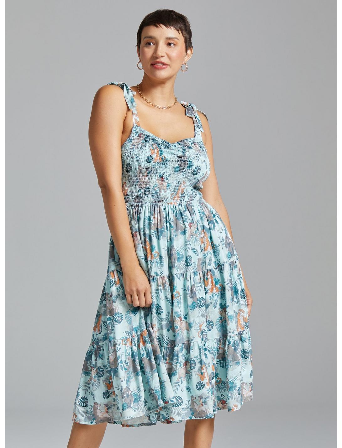 Disney The Jungle Book Botanical Character Allover Print Tank Dress - BoxLunch Exclusive, LIGHT BLUE, hi-res