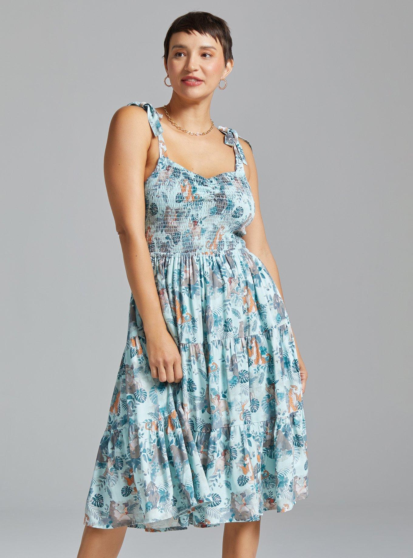 Disney The Jungle Book Botanical Character Allover Print Tank Dress - BoxLunch Exclusive, LIGHT BLUE, hi-res