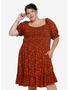 Her Universe Star Wars Rebellion Floral Allover Print Plus Size Smock Dress - BoxLunch Exclusive , , hi-res