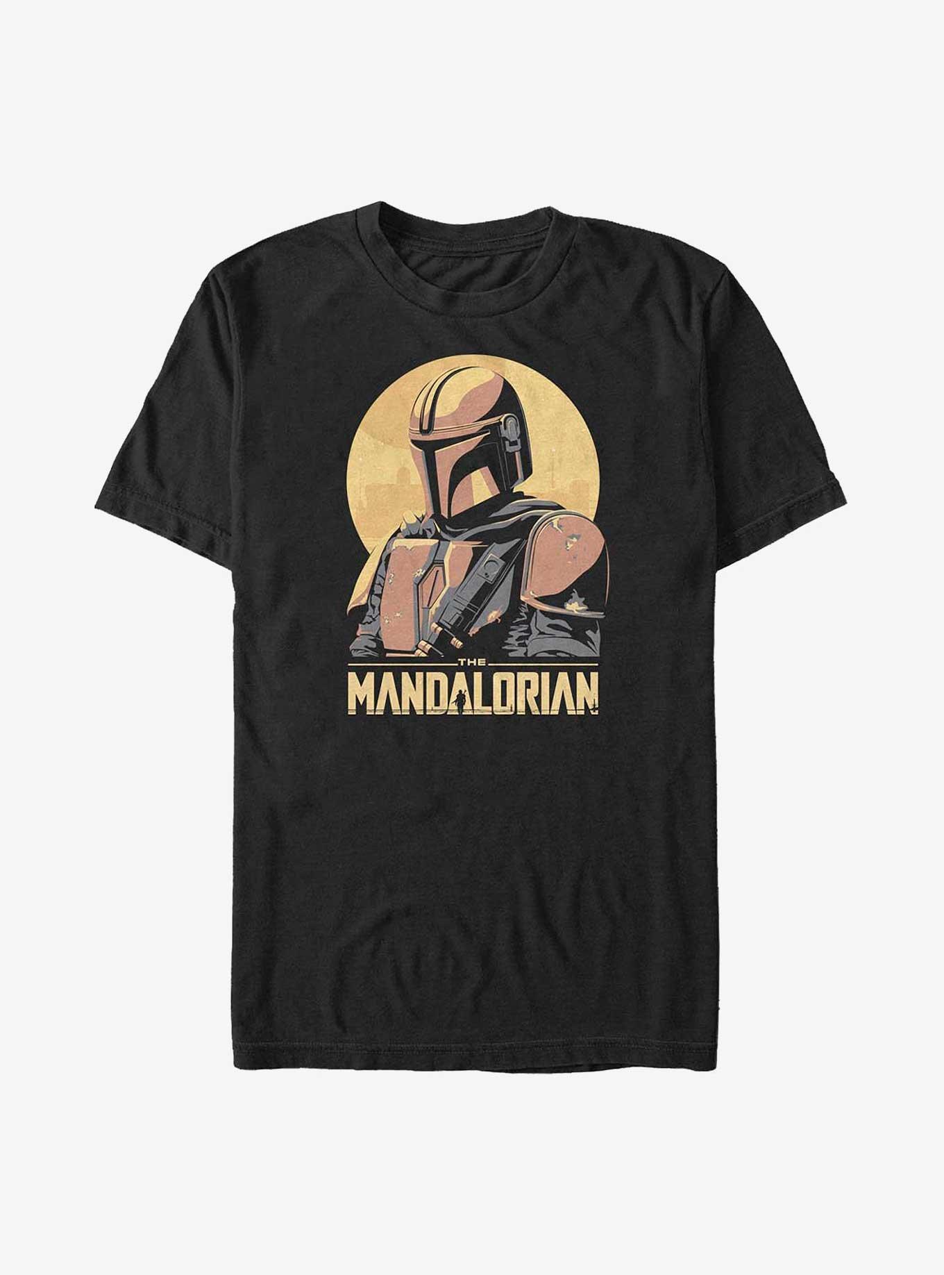 Star Wars The Mandalorian Mando Sunset Big & Tall T-Shirt, BLACK, hi-res