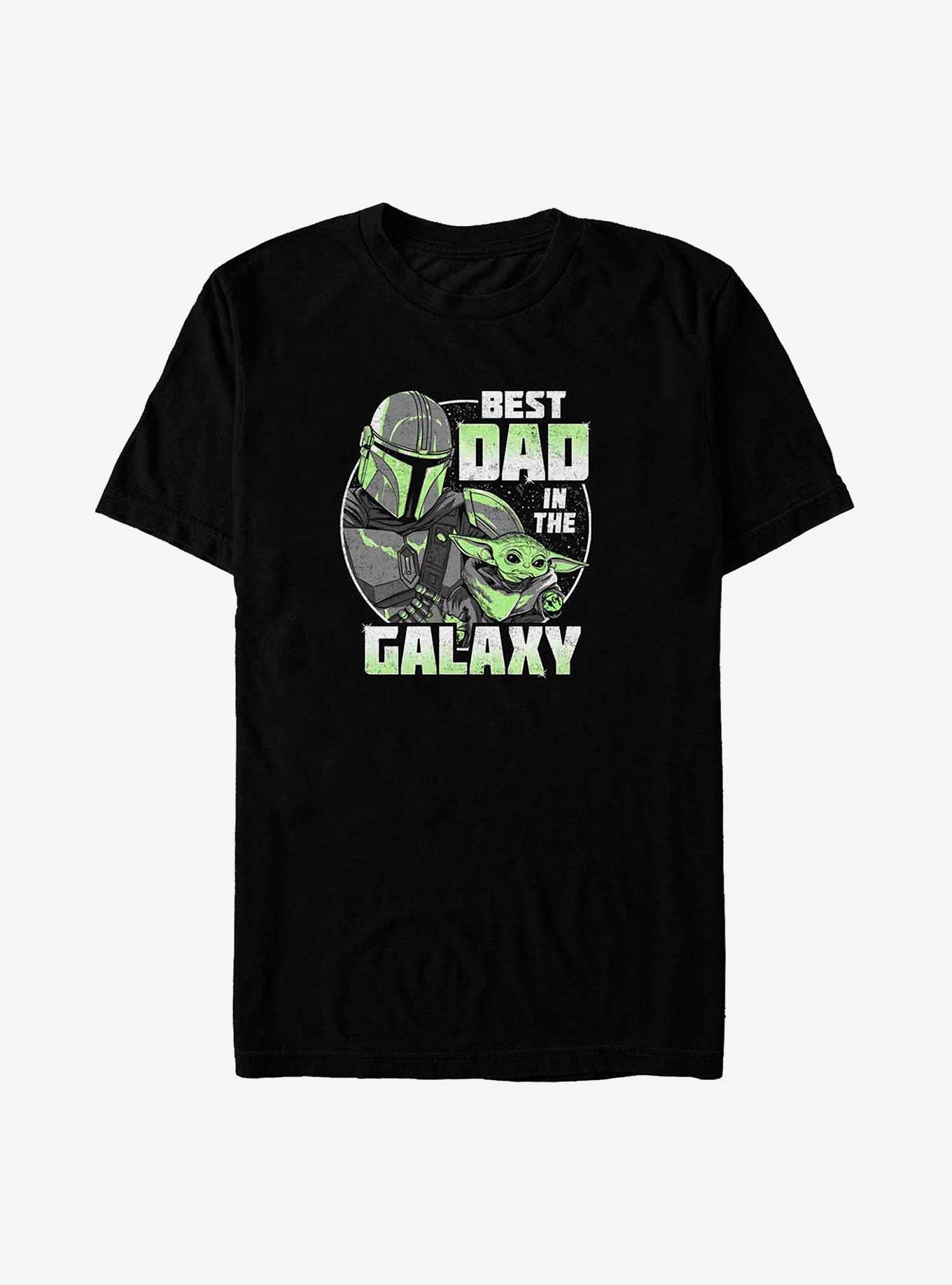 Star Wars The Mandalorian Galaxy's Best Dad Big & Tall T-Shirt, BLACK, hi-res