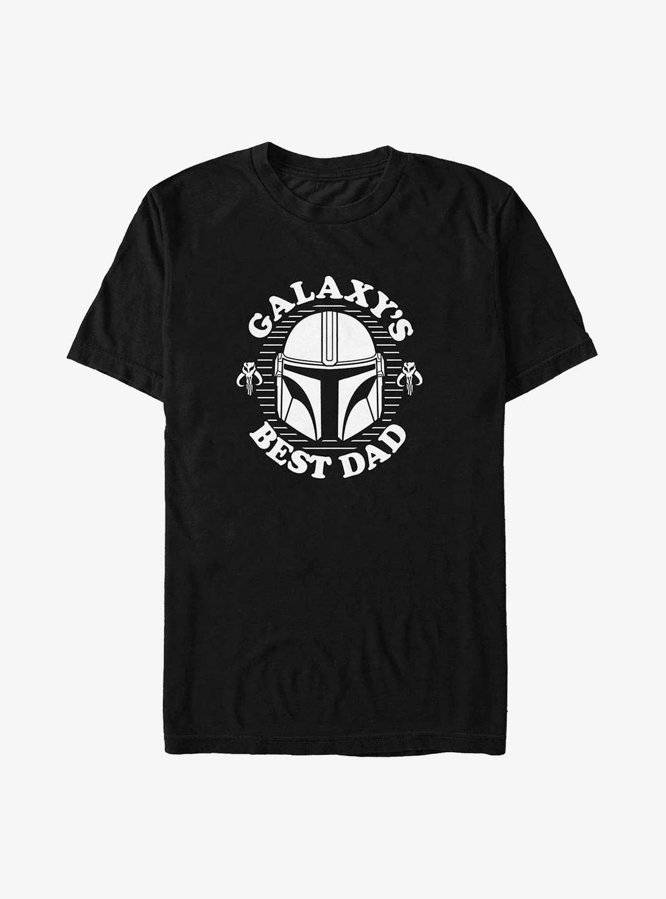 Star Wars The Mandalorian Galaxy's Best Dad Big & Tall T-Shirt, BLACK, hi-res