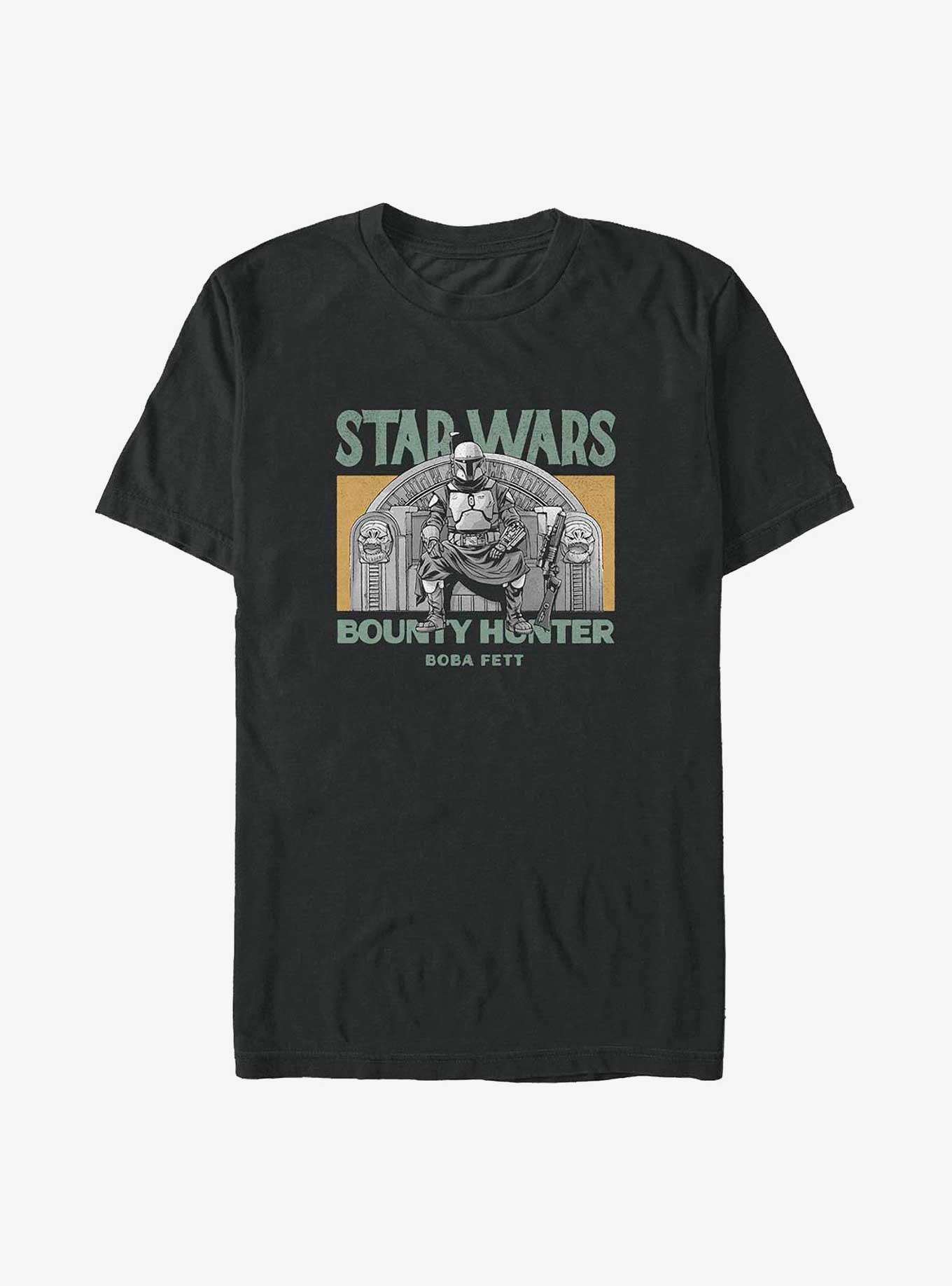 Star Wars The Mandalorian Boba Throne Big & Tall T-Shirt, BLACK, hi-res