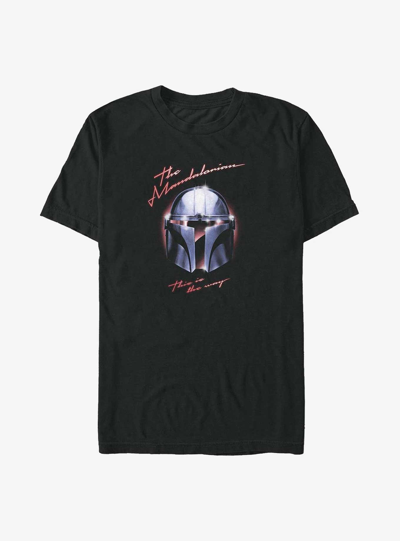 Star Wars The Mandalorian Helmet Chrome Big & Tall T-Shirt, BLACK, hi-res
