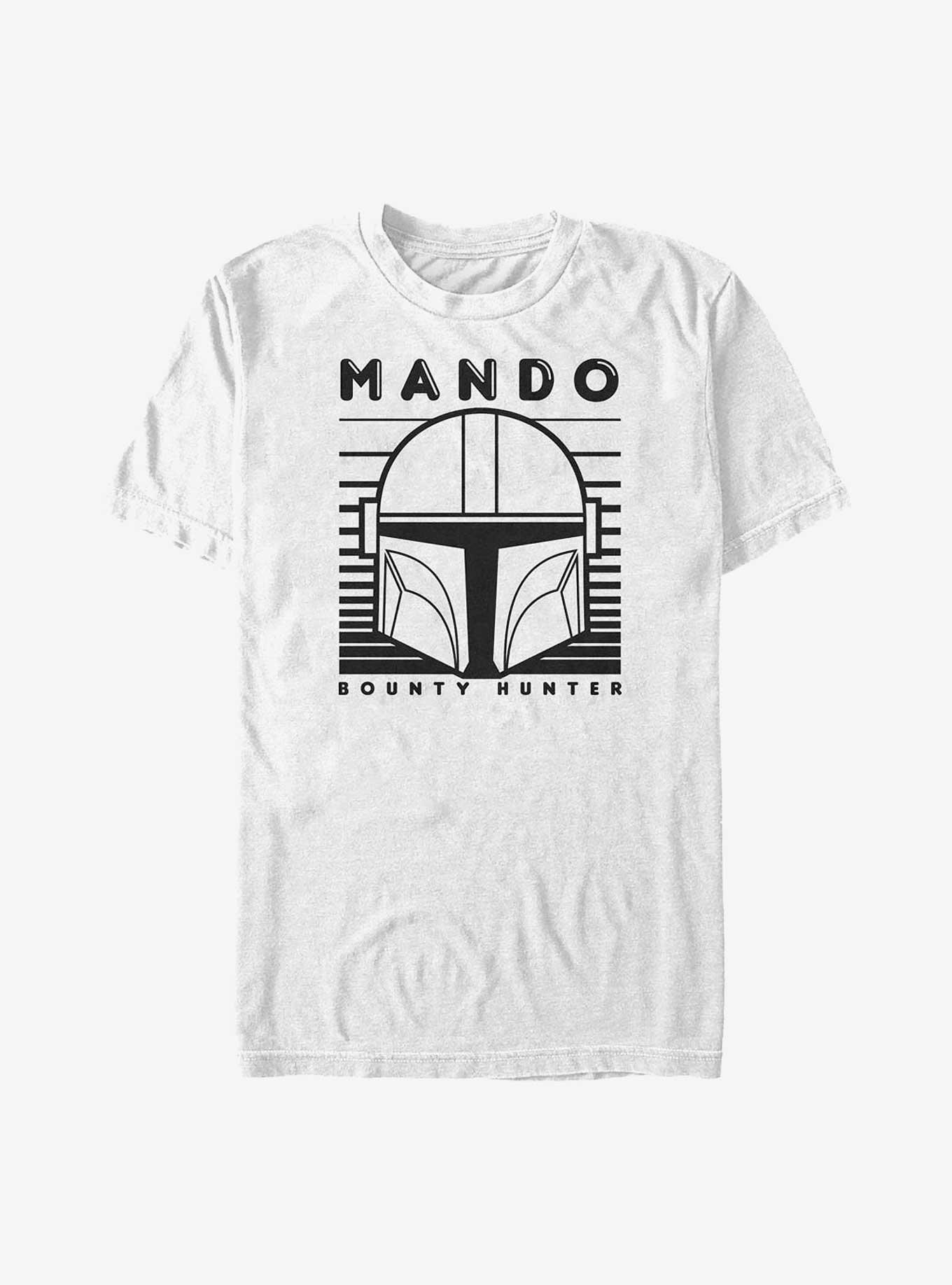 Star Wars The Mandalorian Mando Bounty Hunter Big & Tall T-Shirt, WHITE, hi-res