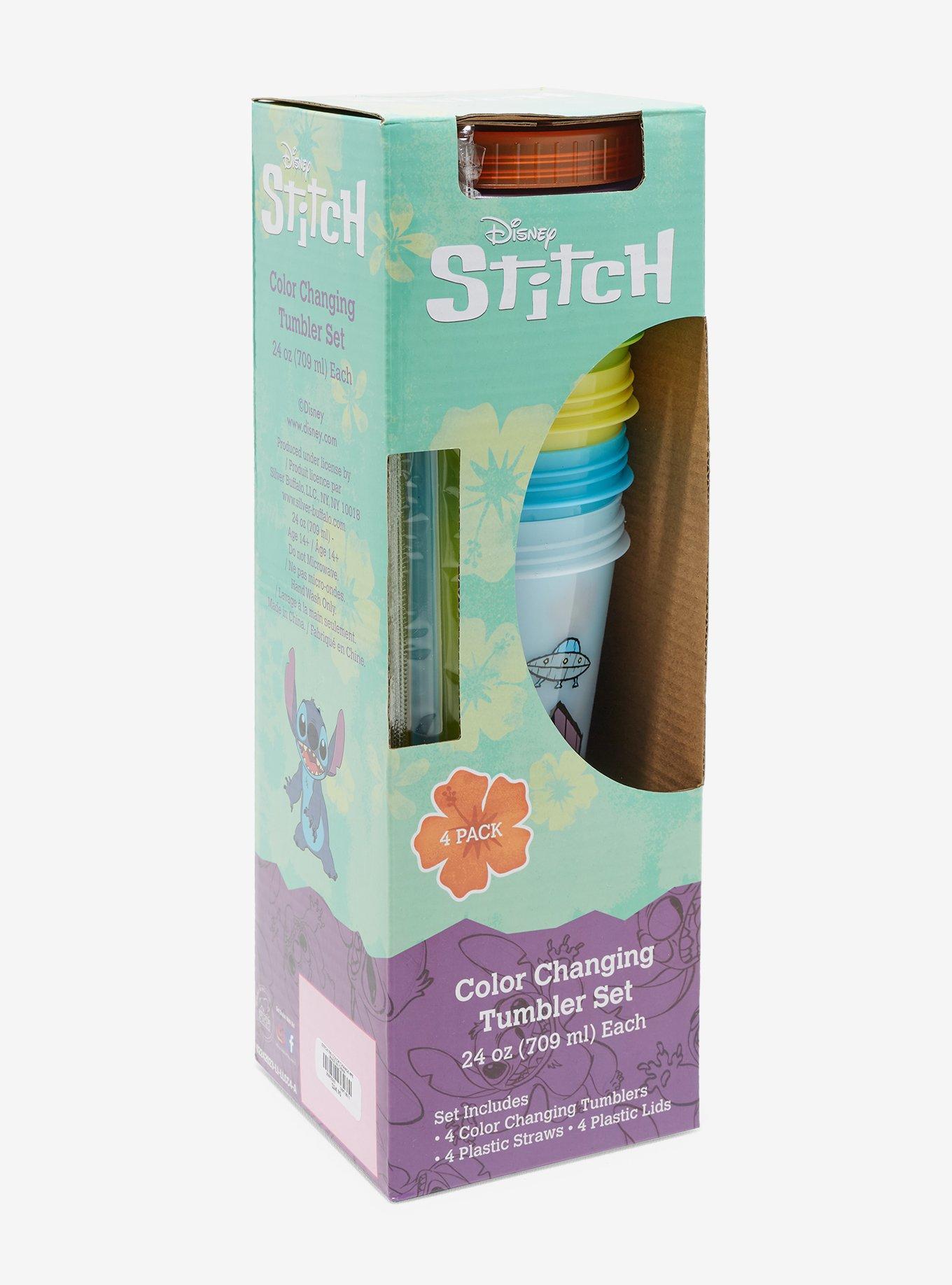 Disney Lilo & Stitch Reusable Plastic Straw Set