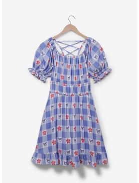 Sanrio Kuromi Gingham Floral Plus Size Smock Dress - BoxLunch Exclusive, , hi-res