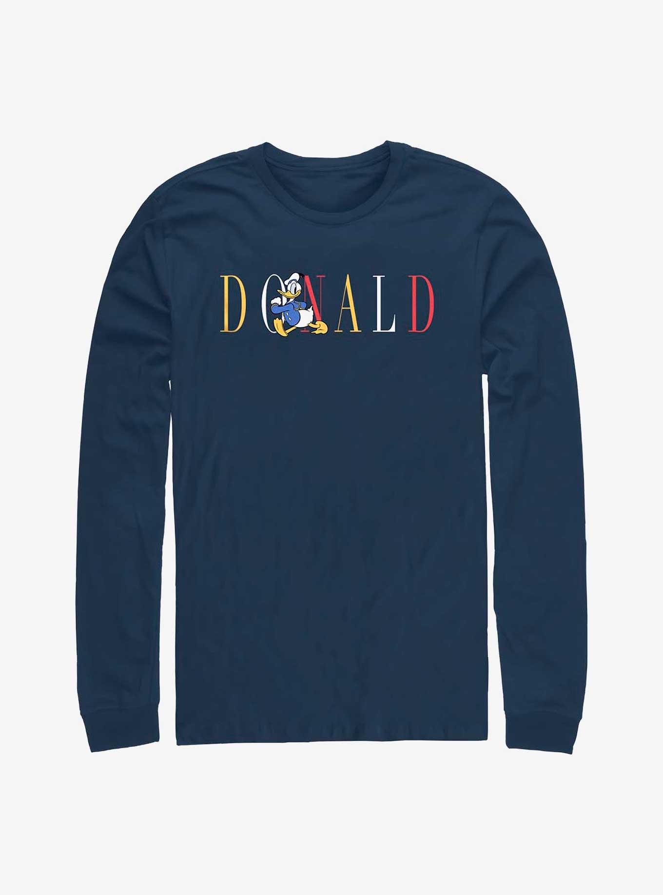 Disney Donald Duck Classic Font Long-Sleeve T-Shirt, , hi-res