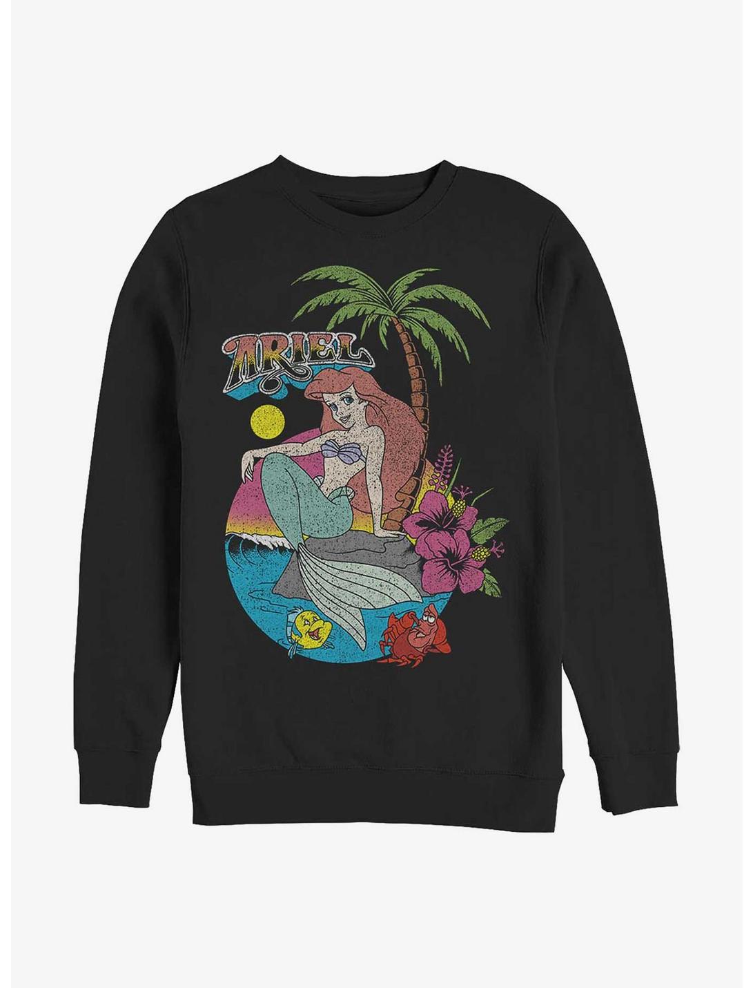 Disney The Little Mermaid Sunset Characters Sweatshirt, BLACK, hi-res