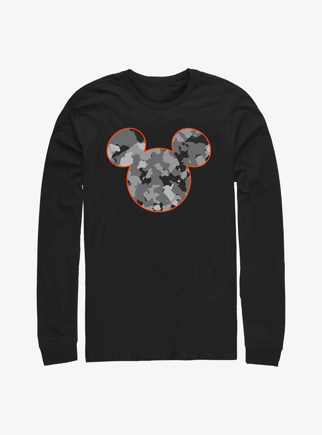 Disney Mickey Mouse Camo Ears Long-Sleeve T-Shirt, BLACK, hi-res