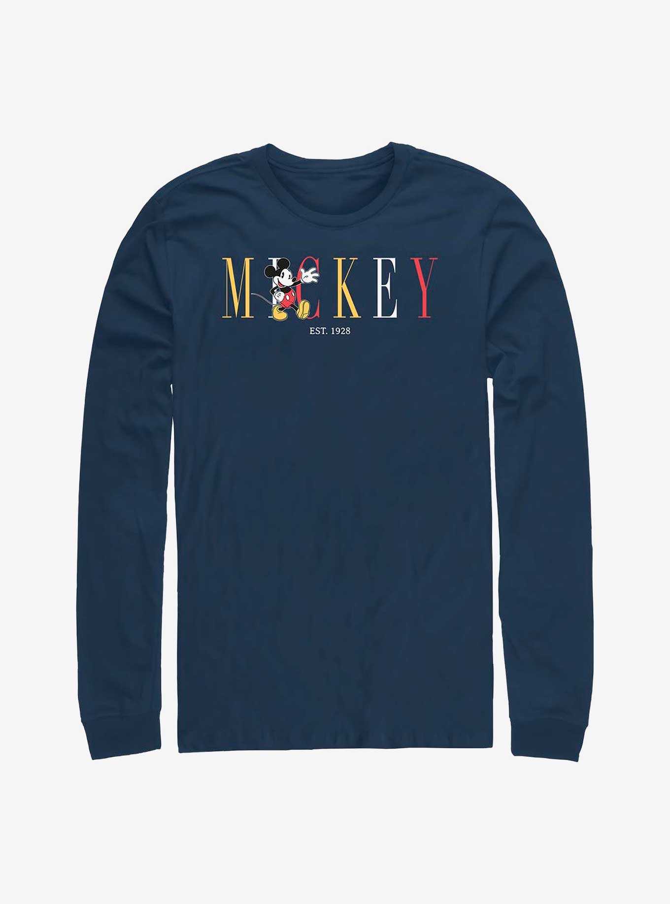 Disney Mickey Mouse Classic Font Long-Sleeve T-Shirt, , hi-res