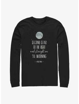 Disney Peter Pan Second Star To The Right Script Long-Sleeve T-Shirt, , hi-res