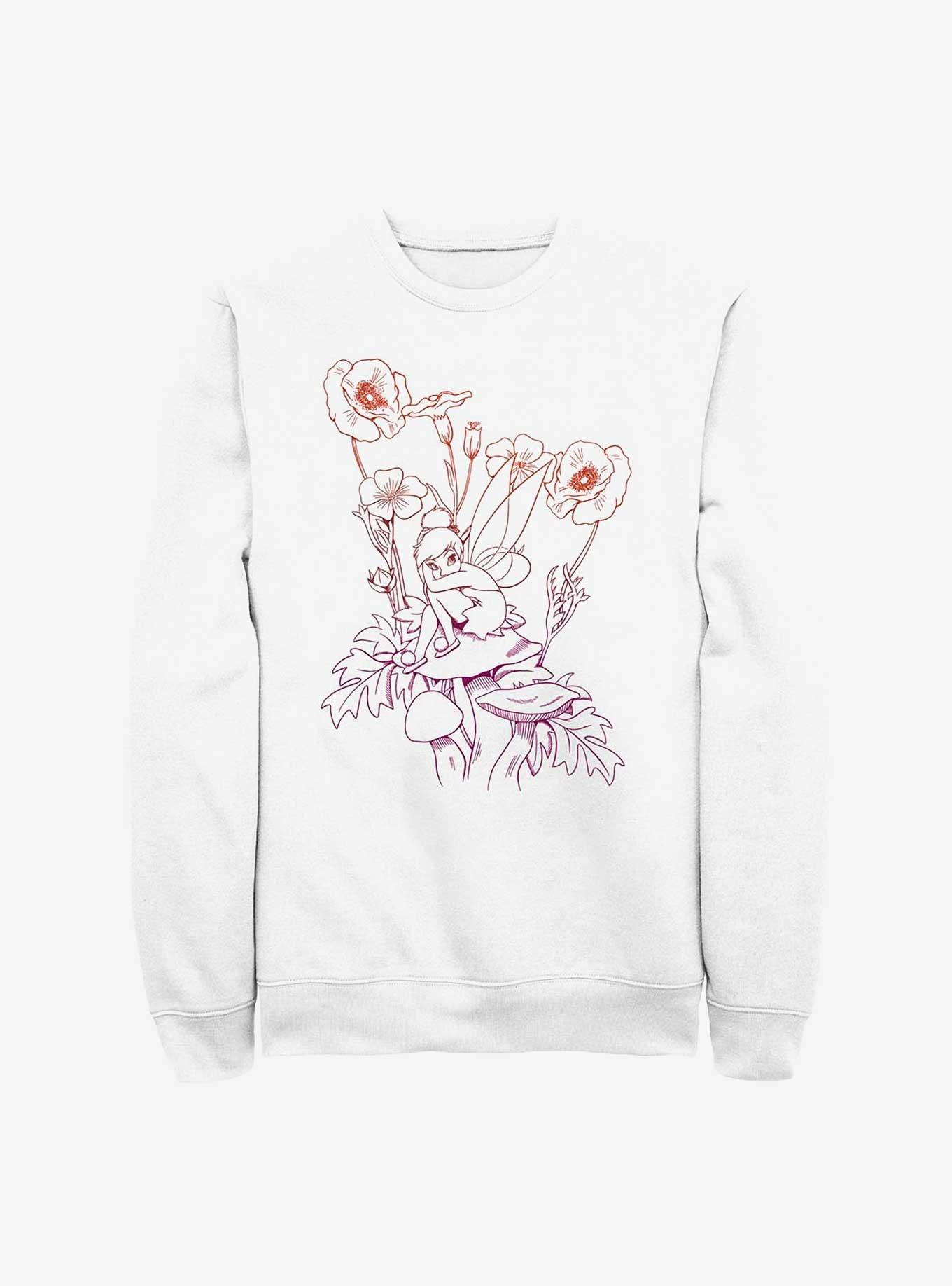 Disney Tinker Bell Floral Mushroom Forest Sweatshirt, , hi-res