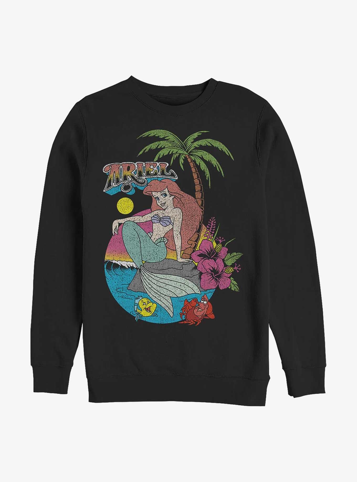 Disney The Little Mermaid Sunset Characters Sweatshirt, BLACK, hi-res