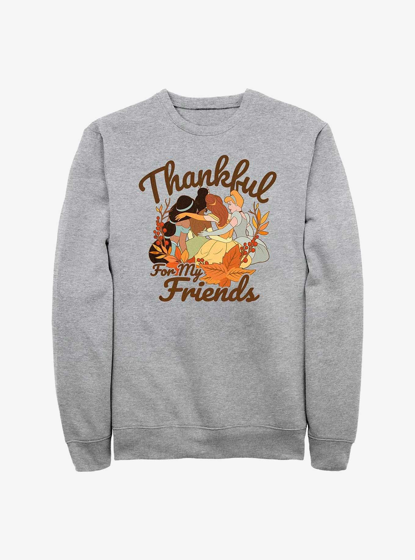 Disney Princesses Thankful For My Friends Sweatshirt, , hi-res