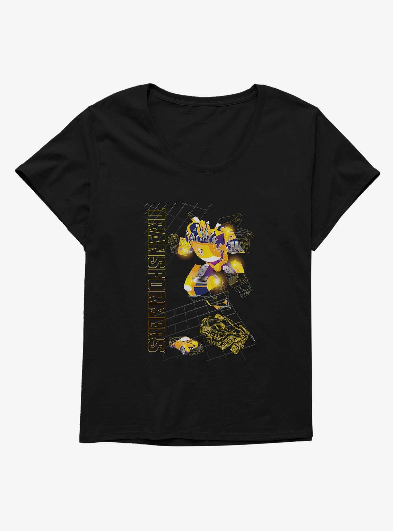 Transformers Bumblebee Grid Girls T-Shirt Plus Size, , hi-res