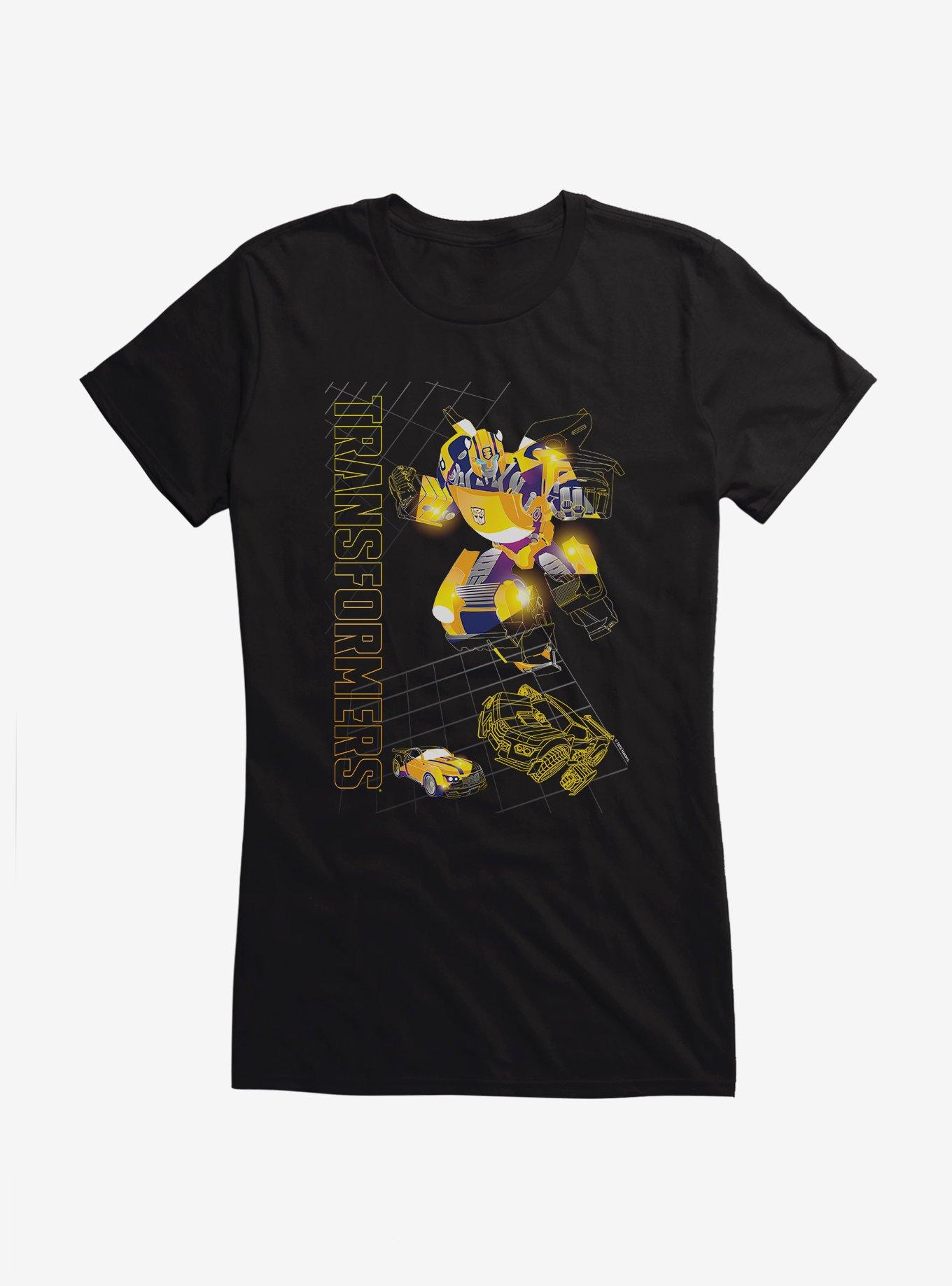 Transformers Bumblebee Grid Girls T-Shirt, BLACK, hi-res