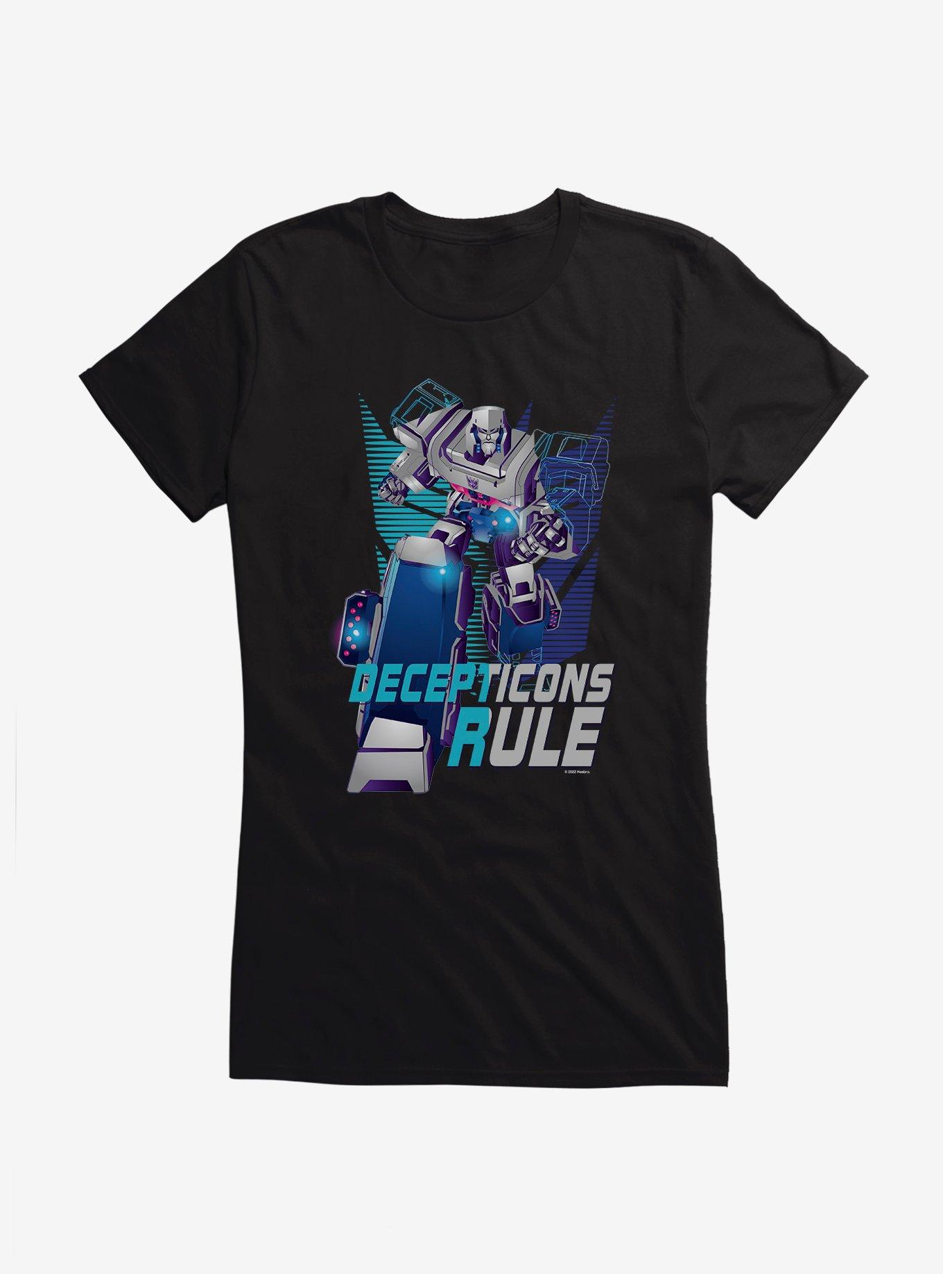 Transformers Decepticons Rule Grid Girls T-Shirt