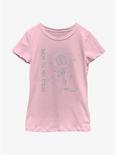Disney Beauty And The Beast Hold On To Hope Rose Youth Girls T-Shirt, PINK, hi-res