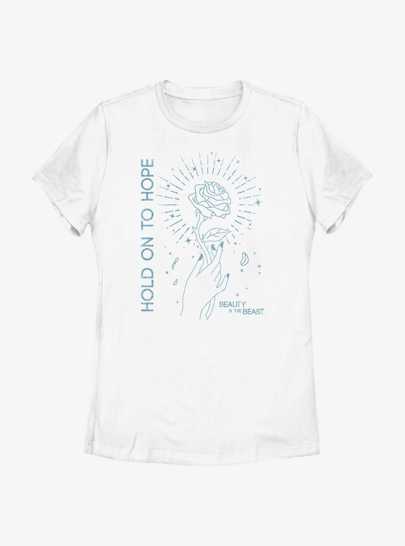 Disney Beauty And The Beast Hold On To Hope Rose Womens T-Shirt, , hi-res