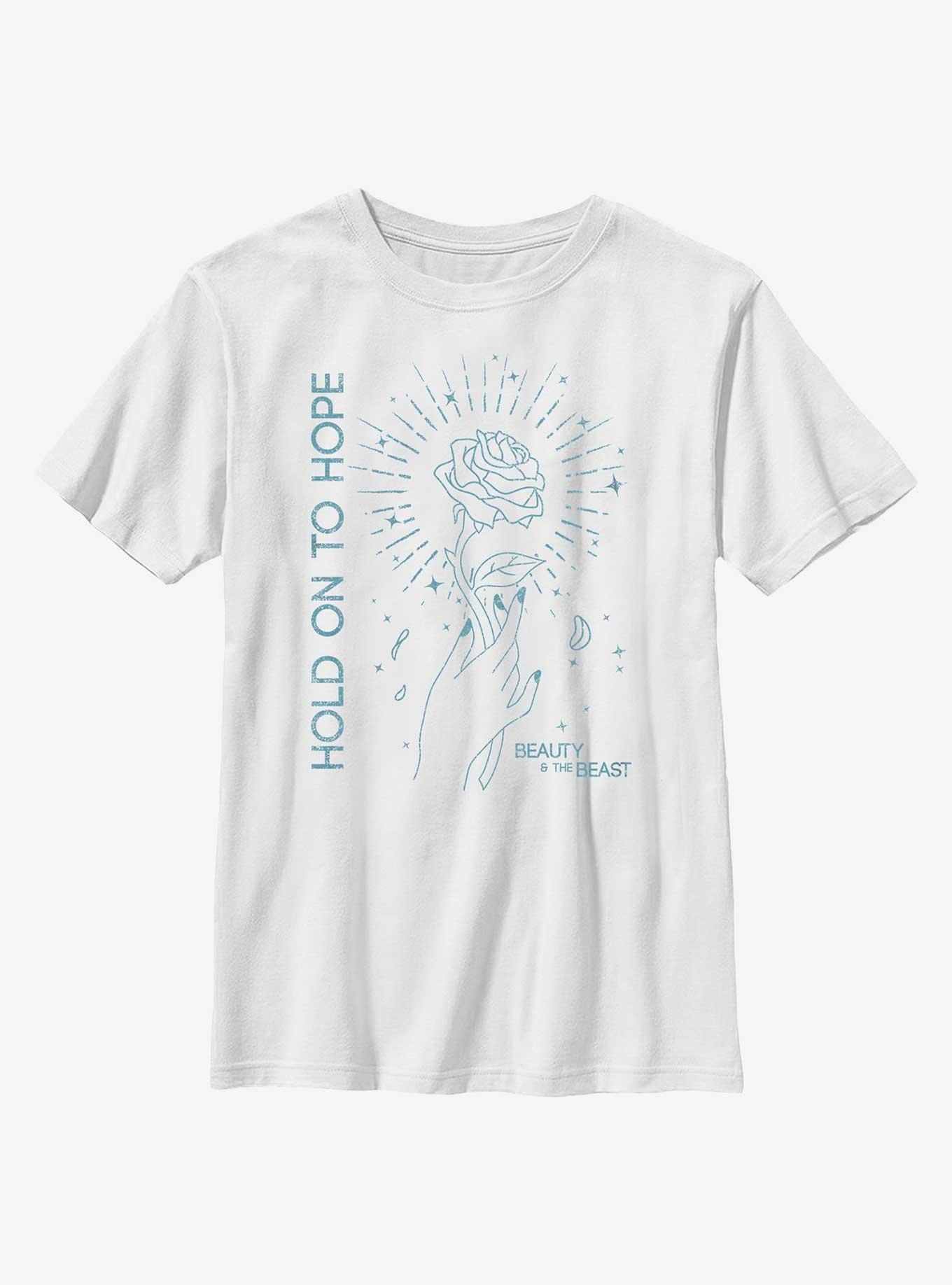 Disney Beauty And The Beast Hold On To Hope Rose Youth T-Shirt