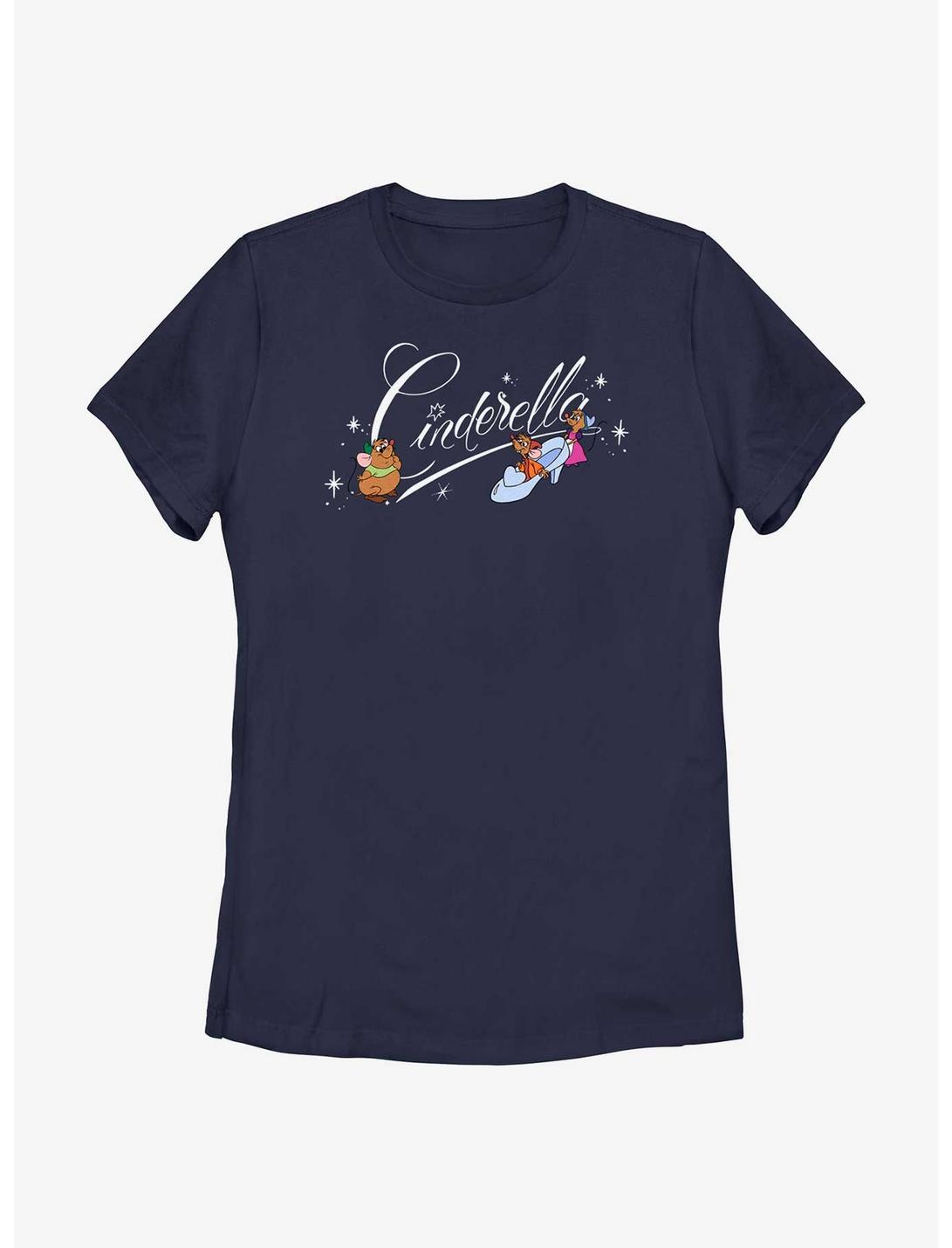 Disney Cinderella Mice Logo Womens T-Shirt, NAVY, hi-res