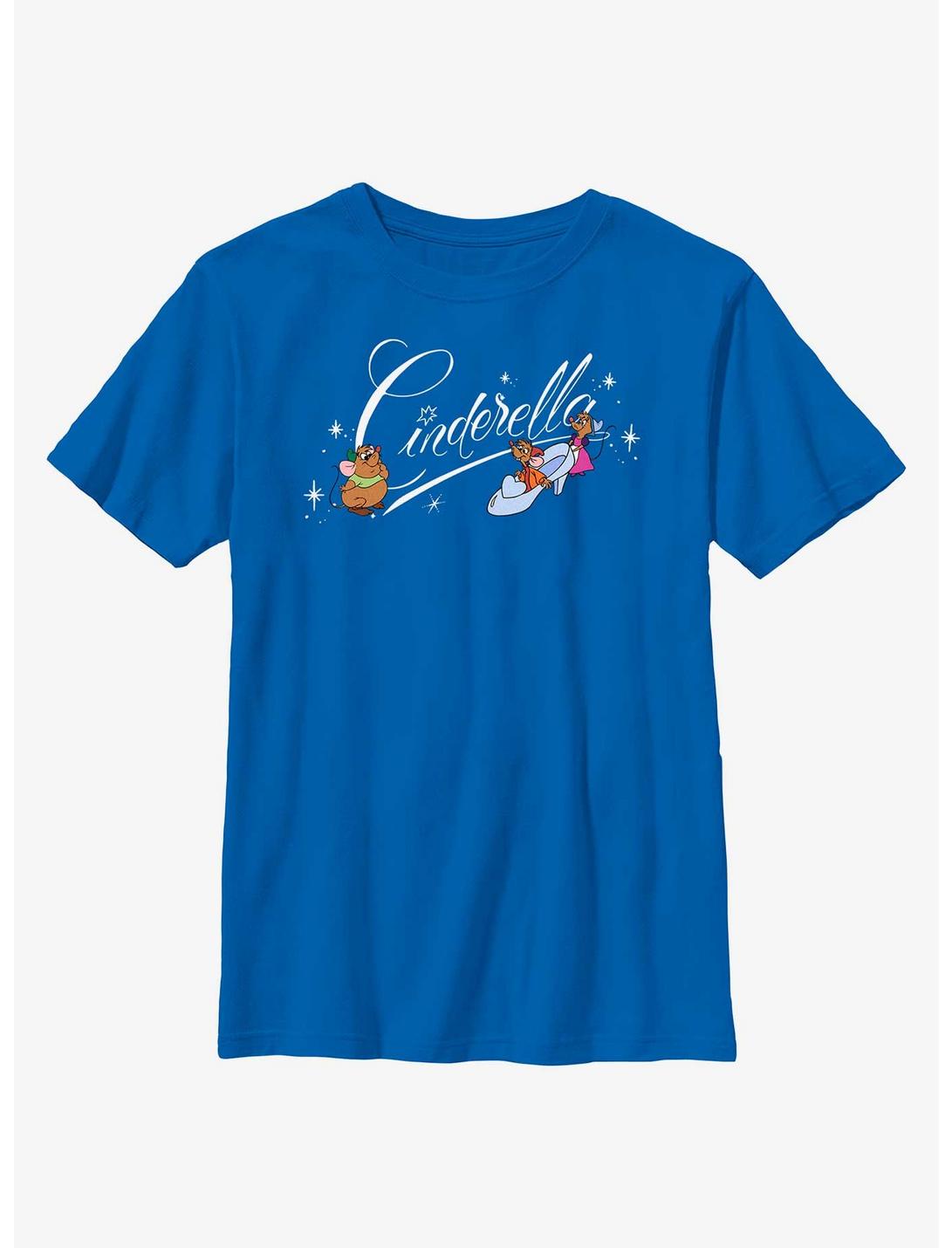Disney Cinderella Mice Logo Youth T-Shirt, ROYAL, hi-res