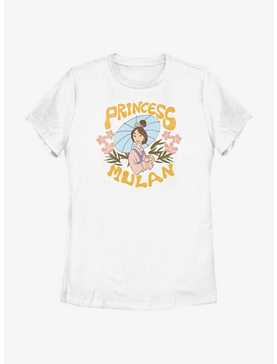 Disney Mulan Retro Floral Portrait Womens T-Shirt, , hi-res