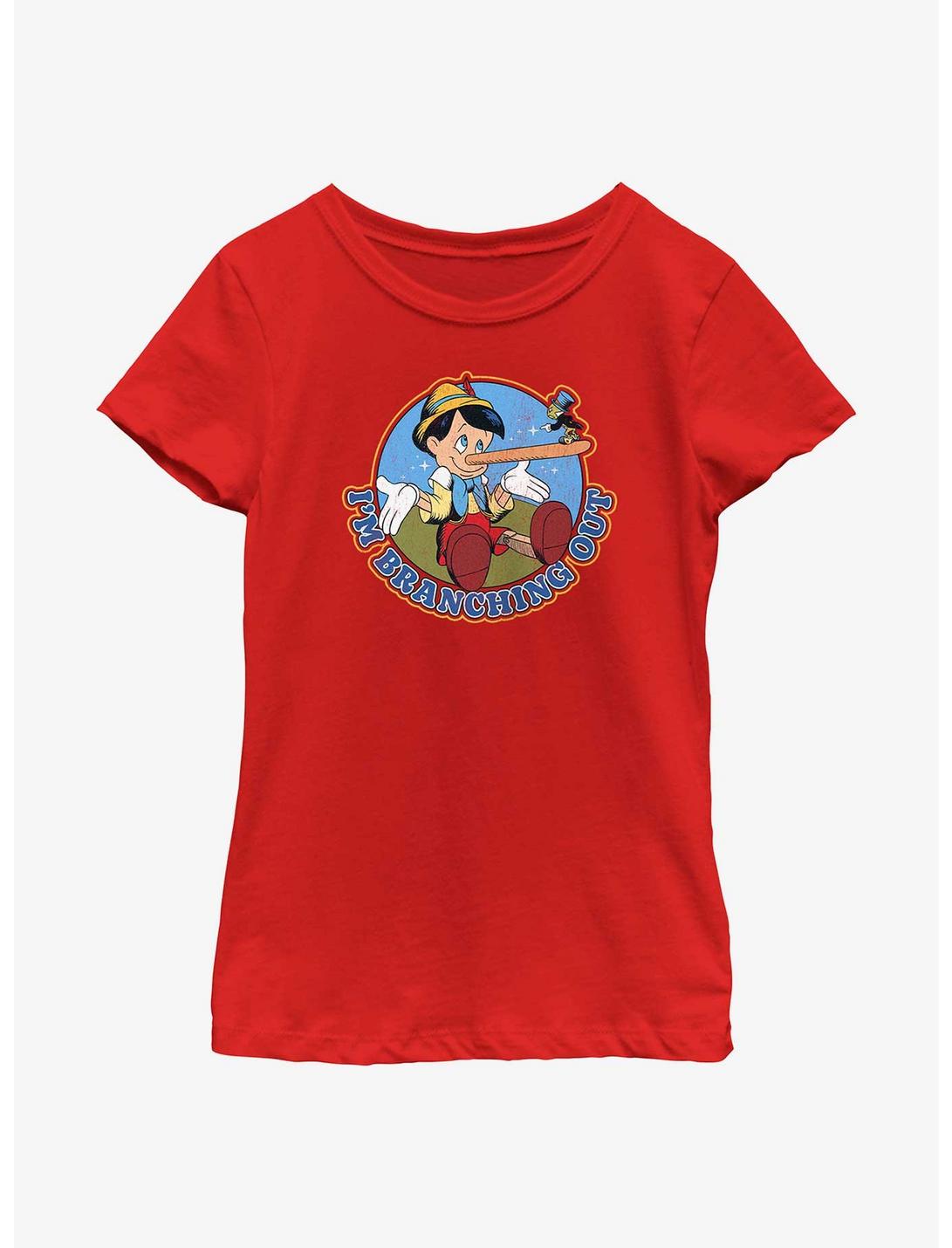 Disney Pinocchio I'm Branching Out Youth Girls T-Shirt, RED, hi-res