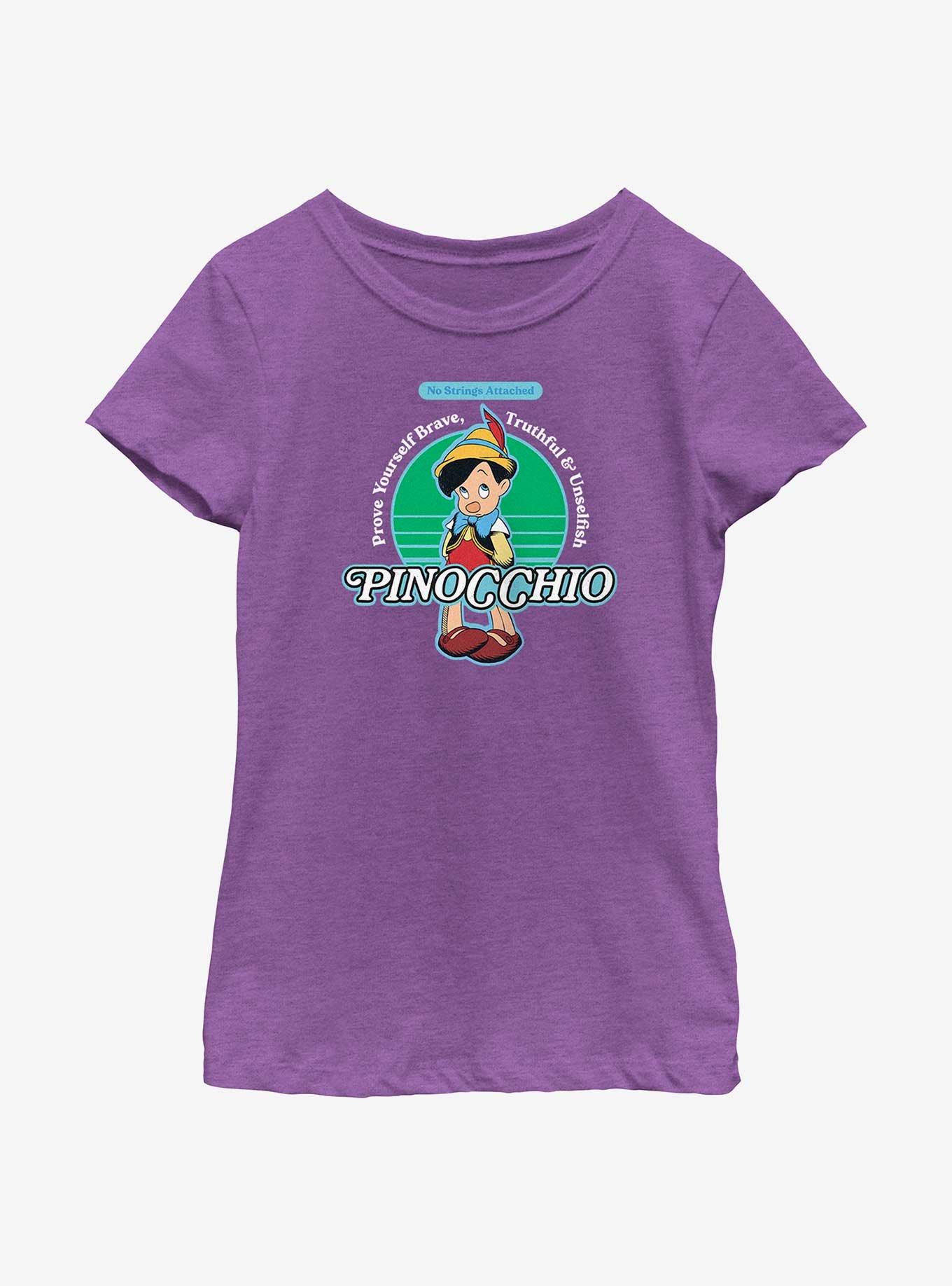 Disney Pinocchio No Strings Attached Youth Girls T-Shirt, PURPLE BERRY, hi-res