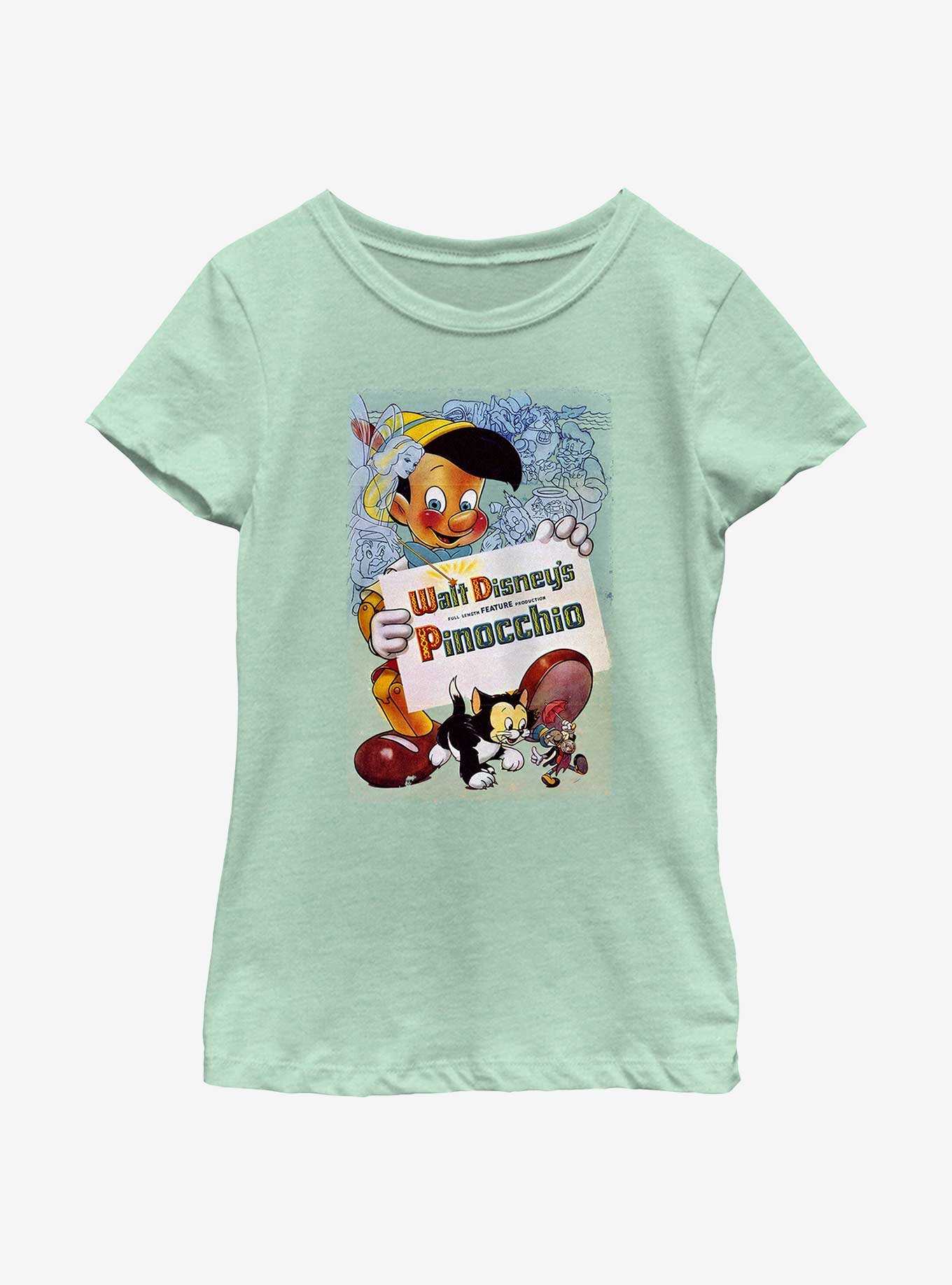Disney Pinocchio Watercolor Cover Youth Girls T-Shirt, , hi-res