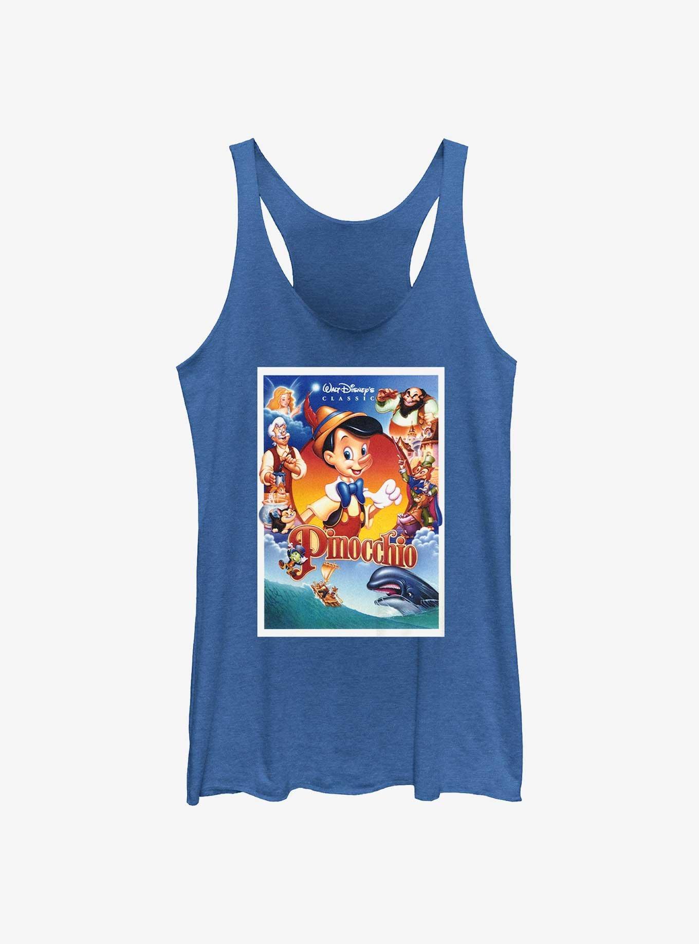 Disney Pinocchio Classic Movie Poster Womens Tank Top, ROY HTR, hi-res