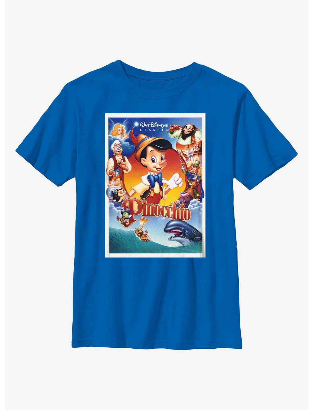 Disney Pinocchio Classic Movie Poster Youth T-Shirt, ROYAL, hi-res