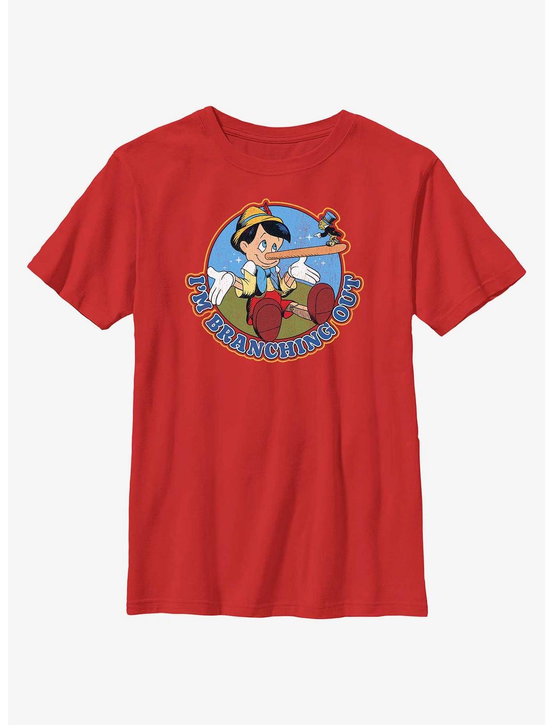 Disney Pinocchio I'm Branching Out Youth T-Shirt, RED, hi-res